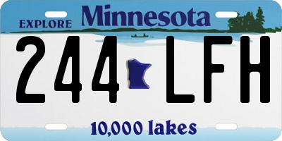 MN license plate 244LFH