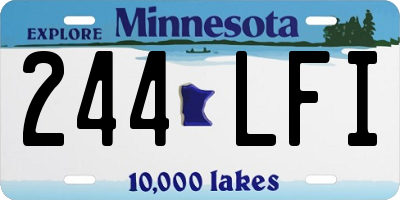 MN license plate 244LFI