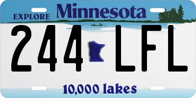 MN license plate 244LFL