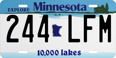 MN license plate 244LFM