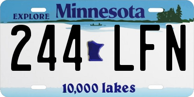 MN license plate 244LFN
