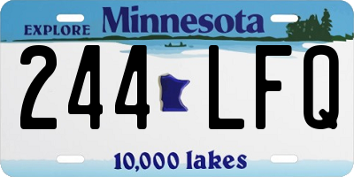 MN license plate 244LFQ
