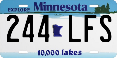 MN license plate 244LFS