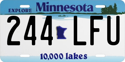 MN license plate 244LFU