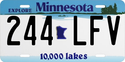 MN license plate 244LFV