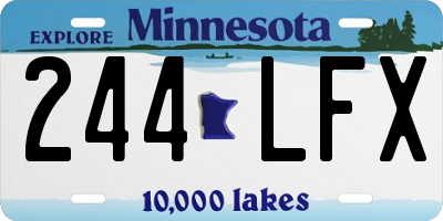 MN license plate 244LFX