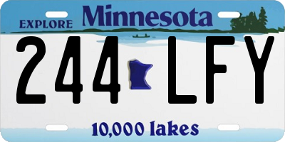 MN license plate 244LFY