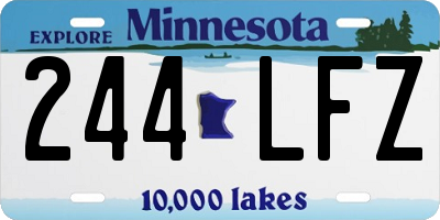 MN license plate 244LFZ