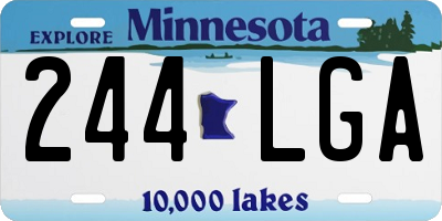 MN license plate 244LGA