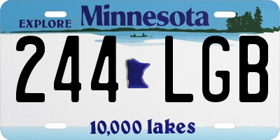 MN license plate 244LGB