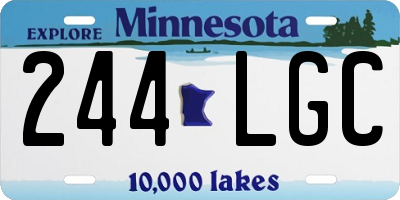 MN license plate 244LGC