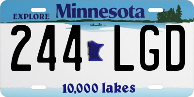 MN license plate 244LGD