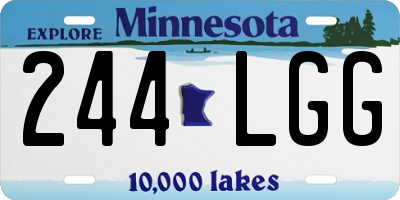 MN license plate 244LGG