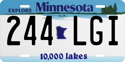 MN license plate 244LGI