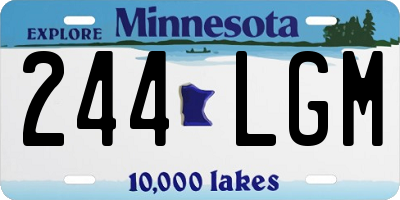 MN license plate 244LGM
