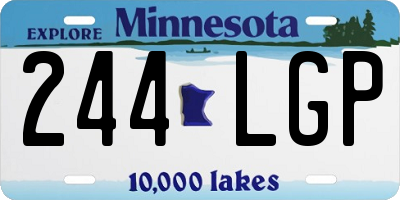 MN license plate 244LGP