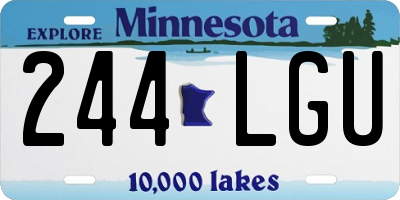 MN license plate 244LGU