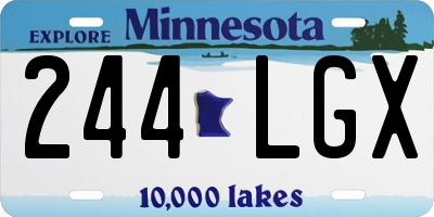 MN license plate 244LGX