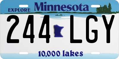 MN license plate 244LGY