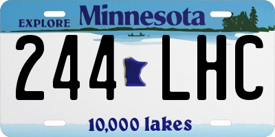MN license plate 244LHC