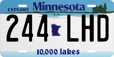 MN license plate 244LHD