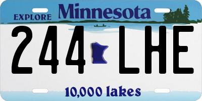 MN license plate 244LHE
