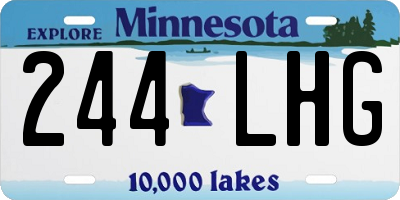 MN license plate 244LHG