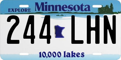 MN license plate 244LHN