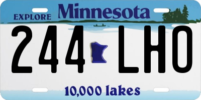 MN license plate 244LHO