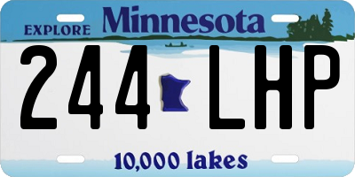 MN license plate 244LHP