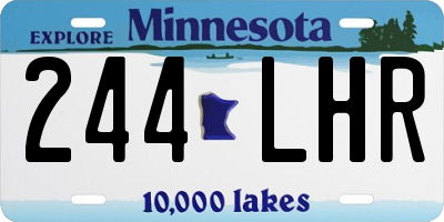 MN license plate 244LHR