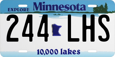 MN license plate 244LHS