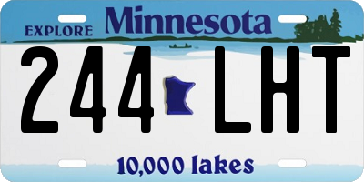 MN license plate 244LHT