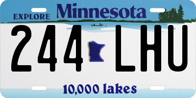MN license plate 244LHU