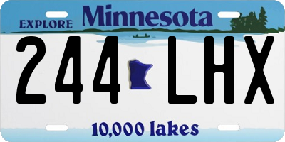 MN license plate 244LHX