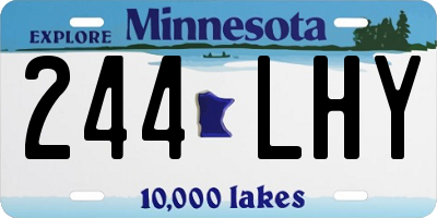 MN license plate 244LHY