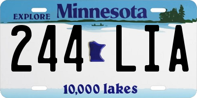 MN license plate 244LIA