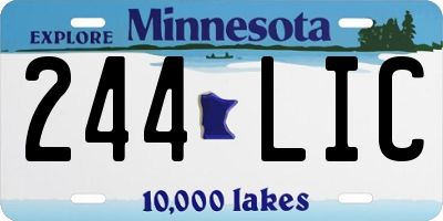 MN license plate 244LIC