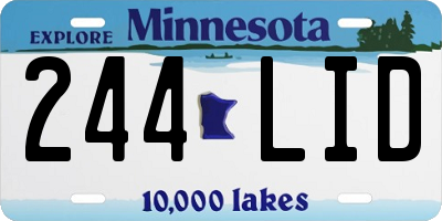 MN license plate 244LID