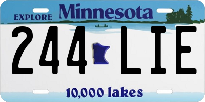 MN license plate 244LIE