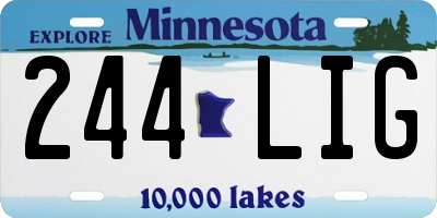MN license plate 244LIG