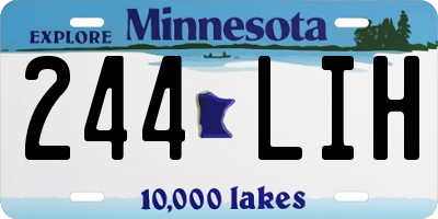 MN license plate 244LIH