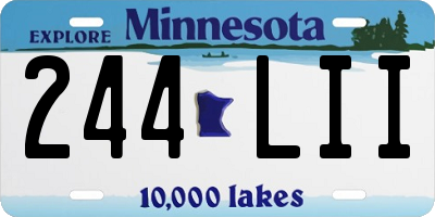 MN license plate 244LII