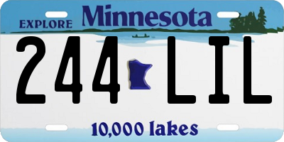 MN license plate 244LIL
