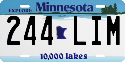 MN license plate 244LIM
