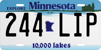 MN license plate 244LIP