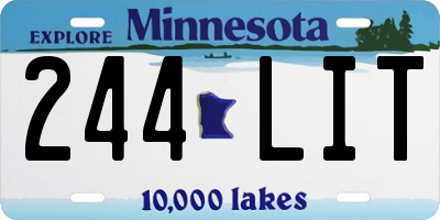 MN license plate 244LIT
