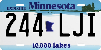 MN license plate 244LJI