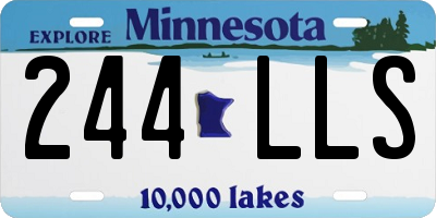 MN license plate 244LLS