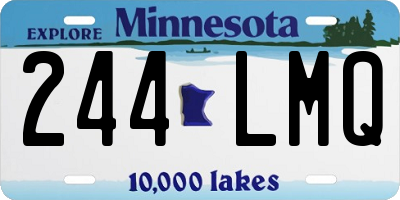 MN license plate 244LMQ